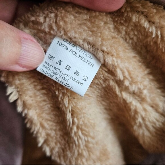 Tribal Print Soft Shell Hooded Jacket Men's Sz XL Sherpa Lined Pockets Full Zip - Picture 6 of 10